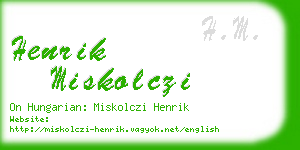 henrik miskolczi business card